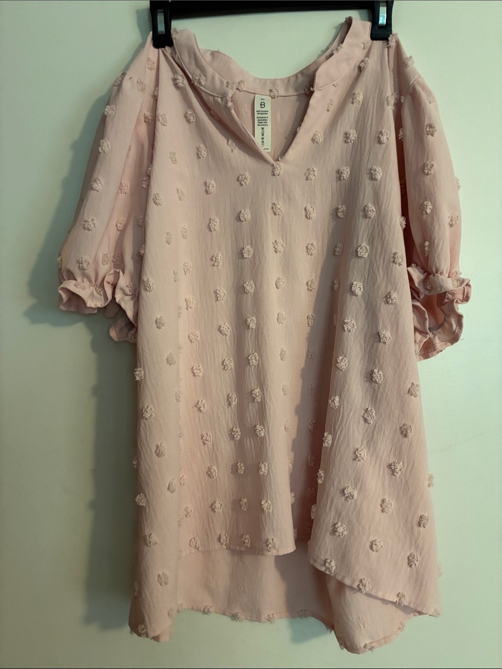 Light Pink Textured Blouse